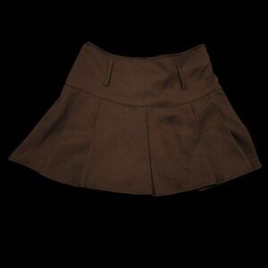 Vintage Y2k Brown Tennis Skirt with Belt Loops